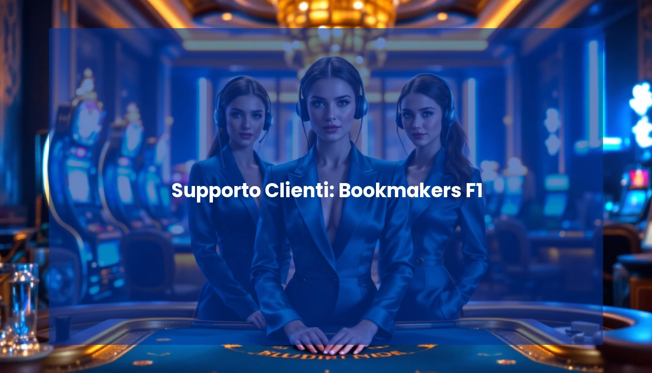 Supporto Clienti: Bookmakers F1